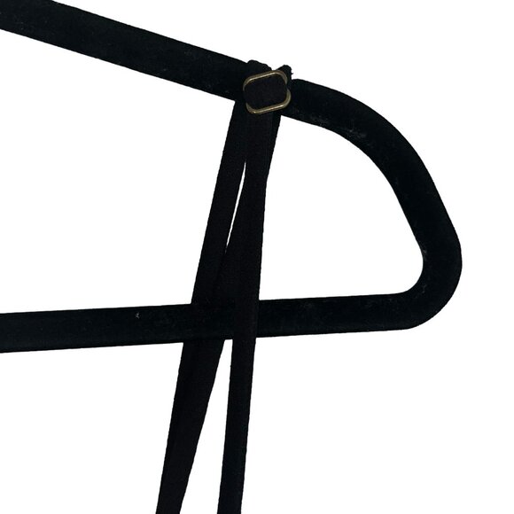 Express Plus Size XL Form Fitting Spaghetti Strap Thigh Slit Little Black Dress - Picture 4 of 5